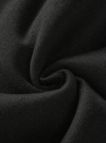 Manfinity EMRG Bộ 2 món/Bộ áo hoodie dài tay in khẩu hiệu cỡ lớn cho nam & quần nỉ cạp rút dây Bộ đồ thể thao thường ngày, mùa thu - màu đen - Xem 3