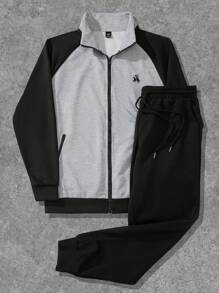Manfinity Homme Bộ 2 quần nỉ và áo nỉ nhiều màu thường ngày cho nam, Thu/Đông - Nhiều màu - Xem 1