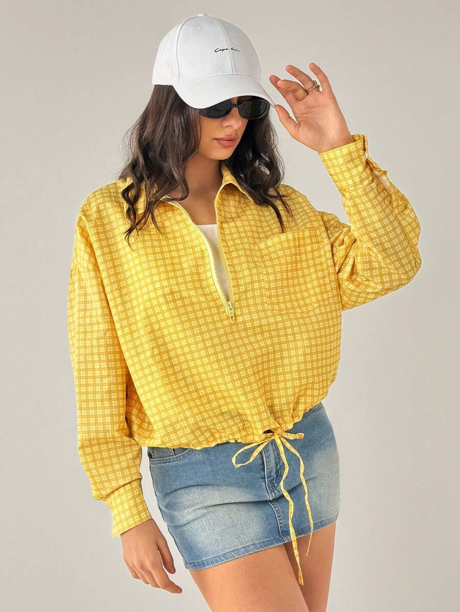 Forever 21 Women Pullover Top With Drawstring Hem