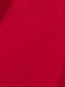 女婴圣诞欢乐字母印花休闲短袖 T 恤，适合圣诞节、春夏季 - 紅色 - 查看 5