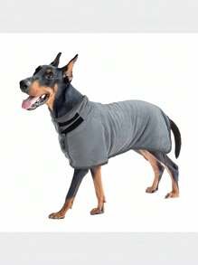 1 رداء استحمام امتصاصي فاخر للحيوانات الأليفة يجف بسرعة للكلاب والقطط ، من ألياف دقيقة ناعمة وفاخرة ، ماص جدًا مع إغلاق بزر ، معطف دافئ مريح للتجفيف كهدية عيد ميلاد وأعياد الميلاد