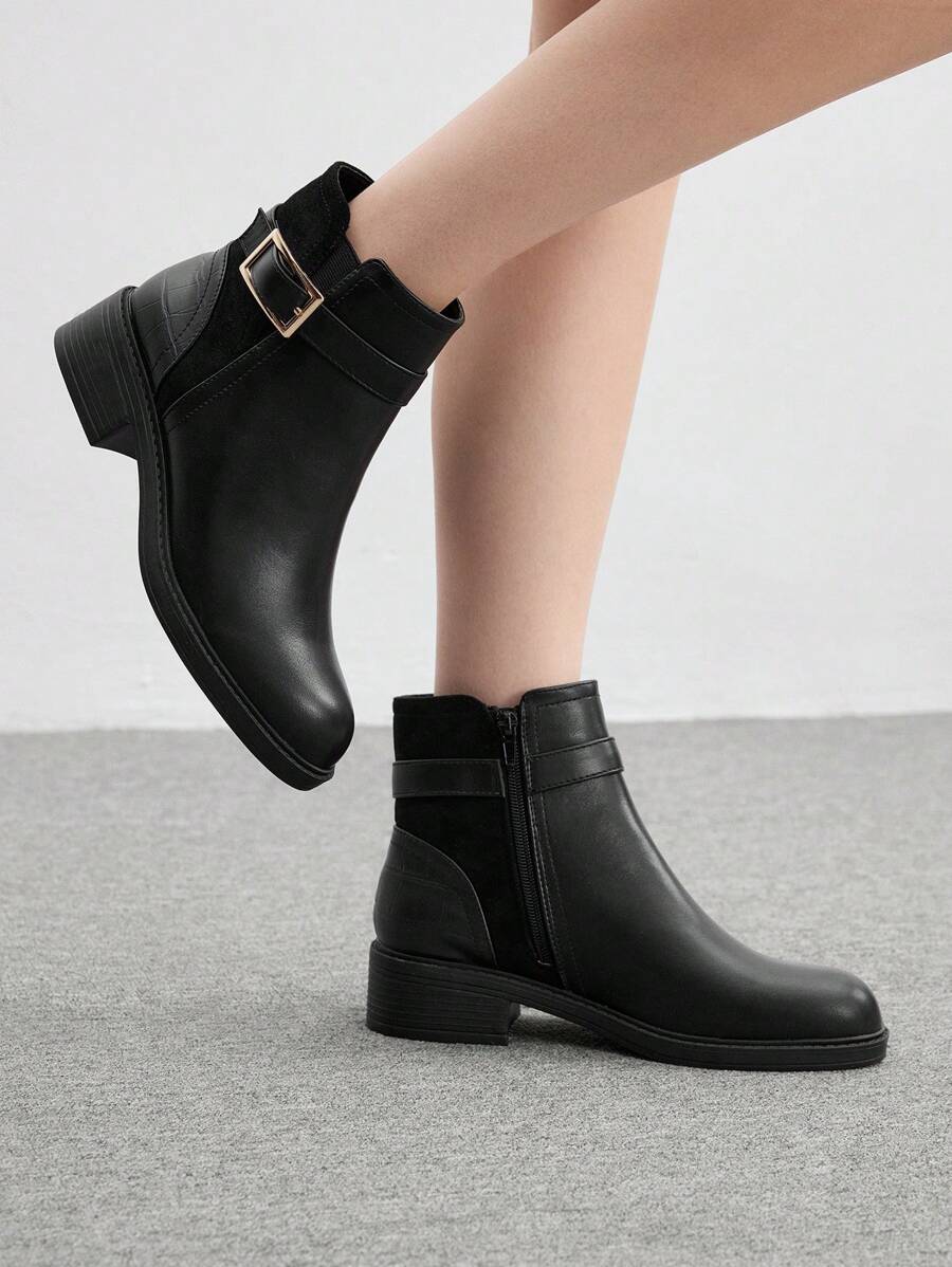 CUCCOO BIZCHIC Women's Fashionable Versatile Ankle Boots For And Spring Shoes Spring Break Easter - Black - View 1