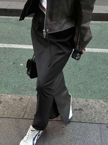 DAZY Women's Straight A-Line Casual/Office Skirt,Pencil Skirt - Grey - View 3