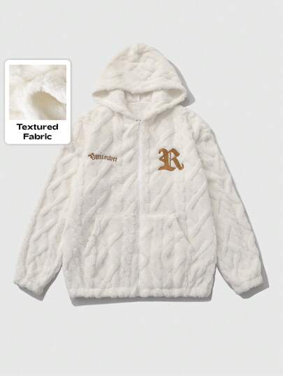 Street Life Men's Casual Fluffy Hooded Jacket Outerwear