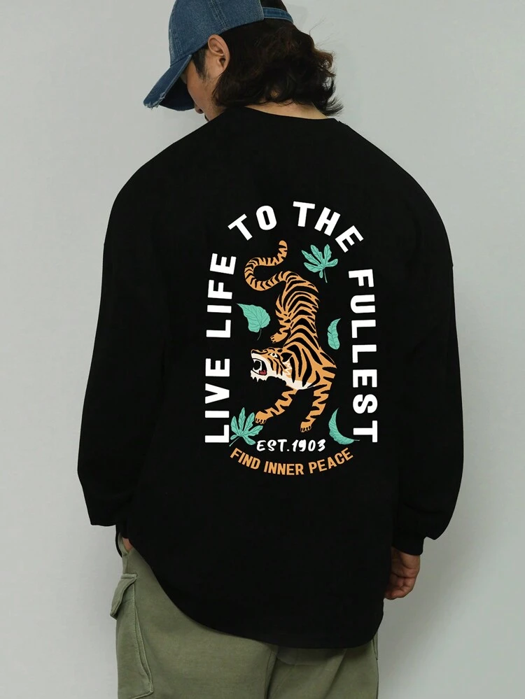 Men's Simple Fashionable Casual Everyday T-Shirt,Fall Clothes