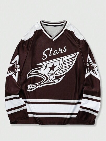 Prep Jersey de hockey de manga larga Blockcore para hombres, simple y elegante