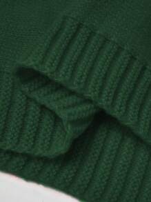 Celure Plus Size Women High Neck Batwing Sleeve Letter Pattern Casual Pullover Sweater, Autumn/Winter Knit Pullover Fall Outfit