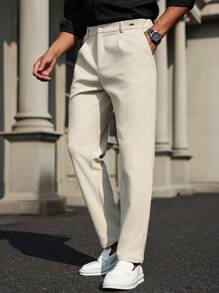 Manfinity Bizformal New Men's Corduroy Straight Leg Casual Dress Pants