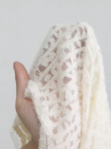 Ontre Vestido de manga larga de encaje para mujeres, con diseño de corbata, de tejido de punto acanalado, con abertura lateral, blusa elegante de cuello redondo, uso urbano y minimalista para uso diario, apropiado para otoño e invierno