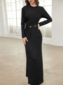 Modelyn Robes femmes printemps/automne 2024, style élégant, design unique, robe longue décontractée maxi. Tenues longues de soirée pour femmes