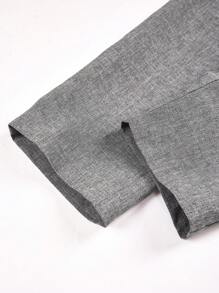 3pcs Young Boys' Leisurely Collegiate Blazer With Lapel, Sleeveless Fitted Vest, And Solid Color Straight Leg Pants Woven Gentleman's Suit, Suitable For Weddings, Christmas Parties, Outings, And Daily Gatherings, Autumn/Winter - Dark Grey - View 7