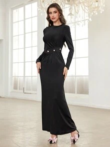 Modelyn Robes femmes printemps/automne 2024, style élégant, design unique, robe longue décontractée maxi. Tenues longues de soirée pour femmes