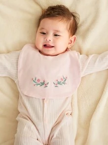 Cozy Pixies Floral Embroidered Bibs 3pcs/Set (Randomly Sent) - Multicolor - View 9