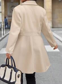 Celure Abrigo casual elegante de talla grande para mujer de unicolor, para uso diario en invierno