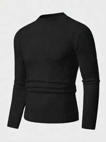 RueChic Men Solid High Neck Regular Sweater Slim Pure - Multicolor - View 10