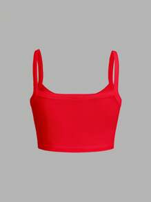 Slaydiva Short Plain Sexy Cami Top For Women, Versatile Casual Spring/Summer