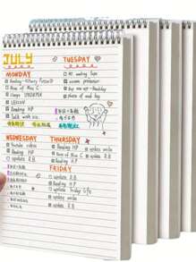 1 件简约横线内页螺旋笔记本，简约多用途笔记本，适用于办公室、学校情人节、情人节婚礼、生日 - 彩色 - 查看 1