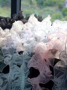 1 Roll Pearl Ribbon Satin Decoration For Bouquet Wedding Gift Wrapping DIY Craft Hair Accessories Fashion Clothing Decor Party Favor Spring Summer