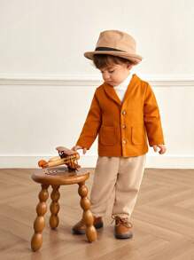 SHEIN Baby Boy Casual Warm Jacket For Autumn/Winter 2024