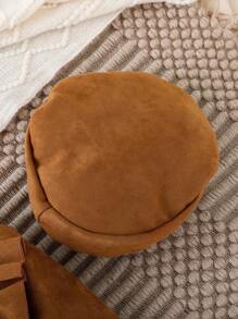 SHEIN Playful Pals Baby Girl Ruffle Trim Jacket & Skirt Set With Hat, Spring & Autumn Fall Clothes - Brown - View 4