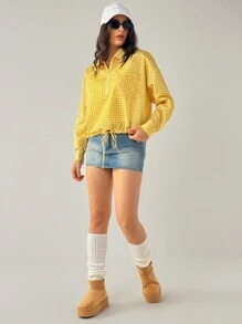 Forever 21 Women Pullover Top With Drawstring Hem