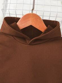 Ensemble Sweat-shirt à capuche avec impression de lettres "Bro" et pantalon de survêtement imprimé délavé pour bébé garçon