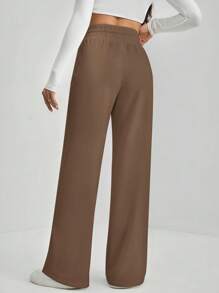 SHEIN Tall بنطلون رياضي ذو خصر مربوط عريض الساق