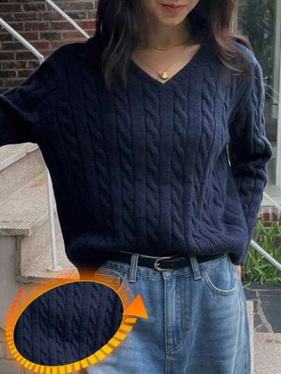 DAZY Women's Solid Color Casual Business Knitted Sweater, Autumn/Winter,Fall Women Clothes