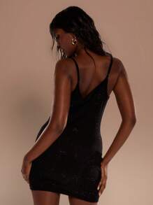 MUSERA 伊比沙岛风高领镶钻迷你连衣裙，适合波西米亚风春季、度假、夏季、节日、圣诞节、新年、感恩节、秋冬季