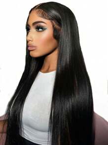 Tóc giả ren trong suốt không cần keo dán cho người mới bắt đầu thẳng 4x4 đóng bằng ren tóc người - SNatural - Xem 4