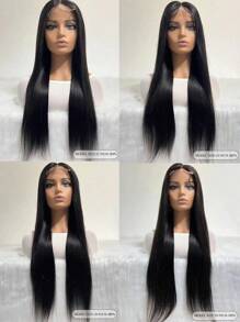 Tóc giả ren trong suốt không cần keo dán cho người mới bắt đầu thẳng 4x4 đóng bằng ren tóc người - SNatural - Xem 5