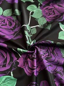 Elenzga Plus Size Women Elegant Flare Hem Digital Print Mermaid Dress Maxi Women Outfit Fall Cloth For Women