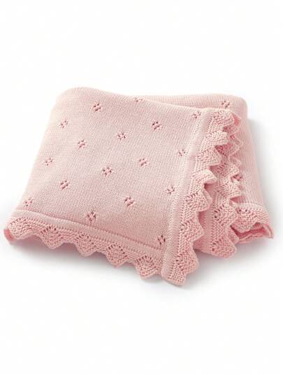 Cozy Pixies Baby Lace Knitted Swaddle Blanket Love Valentine