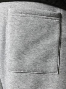 SUMWON Premium Athletic Jogger Sweatpants With Pleated Front Classic Cuffed Ankle Winter Workout Loungewear Comfortable Elastic Waist Casual Sports Training - Grey - View 7