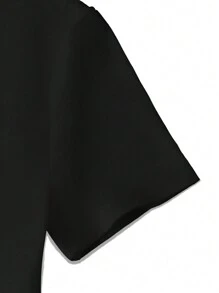 INAWLY Women's Dachshund Dog Print Round Neck Short Sleeve Casual T-Shirt Graphic Tees Women Tops - Black - View 3