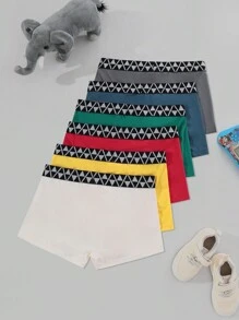6pcs/Pack Letter Jacquard Waistband Teens/Youth Boxer Briefs - Multicolor - View 2