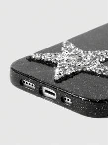 ROMWE Grunge Punk 1 件 3D 钻石镶嵌星光闪耀手机壳，适用于 Apple iPhone 11 12 13 14 15 Pro Max - 彩色 - 查看 2