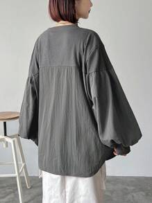 FRIFUL Women's Loose Fit Splice Bottom Contrast Color T-Shirt,Fall Clothes Long Sleeve Women Tops