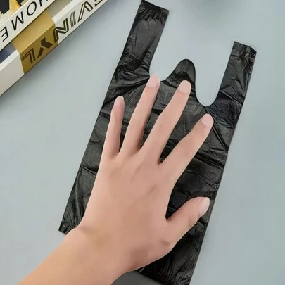 SHEIN 100 200 400个一次性迷你垃圾袋18厘米X29.3厘米小垃圾袋塑料垃圾袋防漏耐用除臭适用于办公室汽车厨房浴室家庭客厅宿舍学校清洁用品储物袋家庭必需品废物管理
