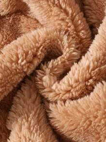 Bộ quần dài và áo hoodie nhung cho bé gái - màu nâu - Xem 5