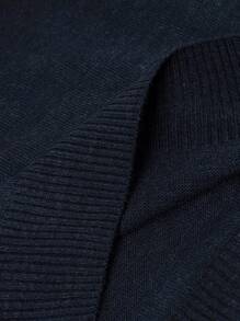 RueChic Men Solid Turtle Neck Regular Sweater - Navy Blue - View 5