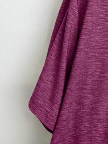 Colorful Plus Size Round Neck T-Shirt, Minimalist Fashion Casual For Daily Wear