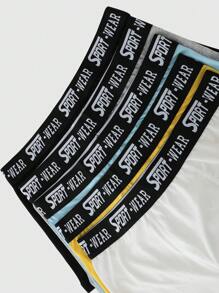 5pcs/Pack Waist Letter Knitted Waistband Boxer Brief Underwear For Young Teen Boy - Multicolor - View 6