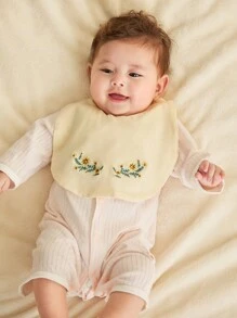 Cozy Pixies Floral Embroidered Bibs 3pcs/Set (Randomly Sent) - Multicolor - View 12