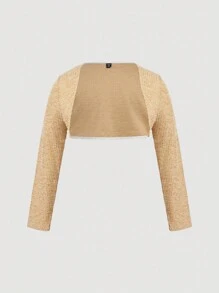 SHEIN MOD 大码女式连体多用途连衣裙，适合约会、聚会、校服 - 薑色 - 查看 8