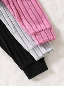 2pcs/Set Young Girl' Casual Solid Color Hooded Crop Top And Strap Jumpsuit Set, Suitable For Autumn/Winter - Multicolor - View 6