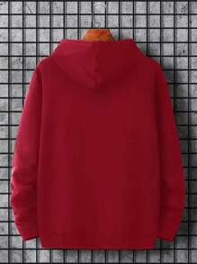 Manfinity Hypemode Men's Casual Daily Heart & Letter Print Hoodie Sweatshirt, Autumn