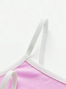 HARRY POTTER X SHEIN 3pcs Young Girl White & Pink Harry Potty Print Cute & Comfortable Camisole Underwear