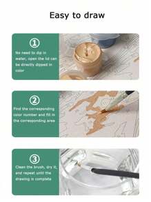 1pc Paint By Numbers Kit For Adults Beginners, Mediterranean Scenery ,20 Wx20 L Or 30 Wx30 L Canvas Pictures ,Drawing Paintwork With 2 Pcs Paintbrushes,Acrylic Pigment Flowers And Landscapes,DIY Painting,Home Wall Decor Christmas For Holiday Gift Giving - Multicolor - View 7