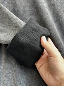 SHEIN EZwear Plus Size Women Dresses Winter,Long Sleeve Dresses Woman,Plain Color Round Neck Casual Dress, Autumn